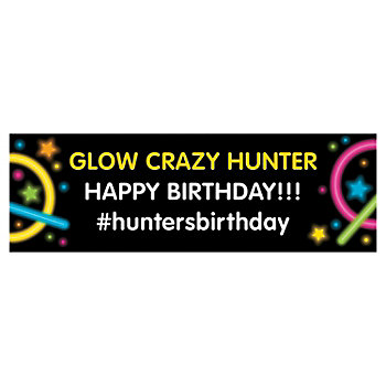 Neon Glow Party Custom Banner