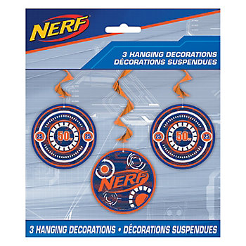 Nerf<sup>®</sup> Hanging Swirl Decorations - 3 Pc.