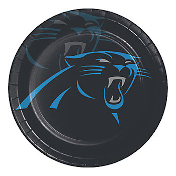 24ct NFL Carolina Panther Paper Dessert Plates Black