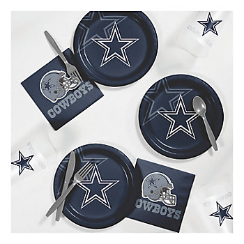 : Kit de suministros para fiesta del día del juego de los Dallas  Cowboys, sirve para 8 personas : Deportes y Actividades al Aire Libre