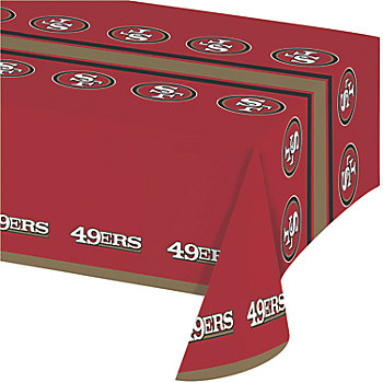 NFL San Francisco 49Ers Plastic Tablecloths 3 Count