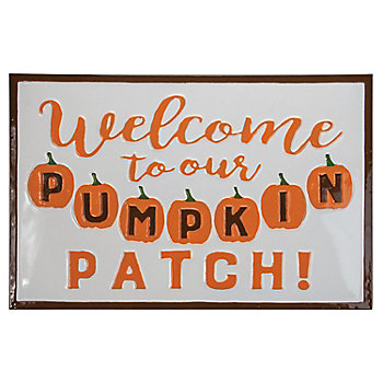 Northlight 20" Welcome To Our Pumpkin Patch! Autumn Metal Wall Decor