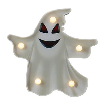Northlight 7" LED White Ghost Halloween Marquee Decoration