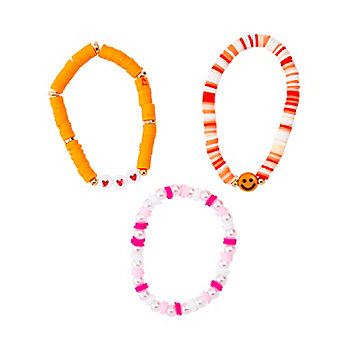 Orange Disc Bead Friendship Bracelets - 12 Pc.
