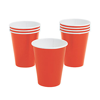 Orange Paper Cups - 24 Ct.