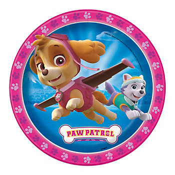 Buy Girls Pink Skye Paw Patrol 3 Piece Plastic Dinner Set - Plate