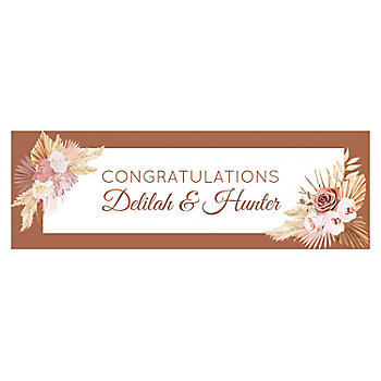 Personalized Boho Neutral Banner - Small