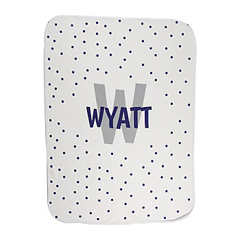 Personalized Boy's Polka Dot Baby Blanket