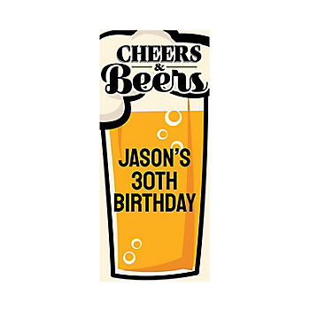 Personalized Cheers & Beers Backdrop