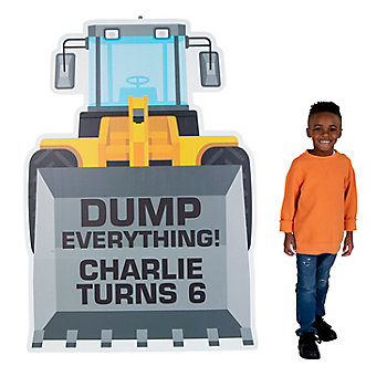 Personalized Construction Party Cardboard Cutout Stand-Up