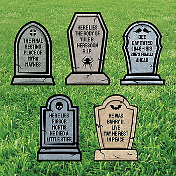 halloween headstones sayings