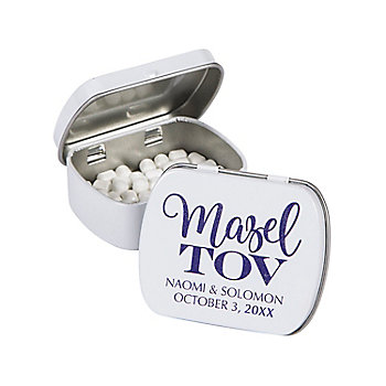 Personalized Mazel Tov Mint Tins - 24 Pc.