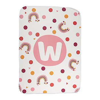 Personalized Monogram Pink Baby Blanket