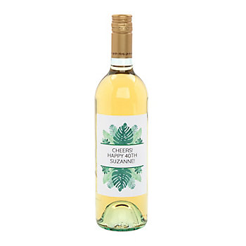 Personalized Palm Leaf Wine Bottle Labels - 12 Pc.