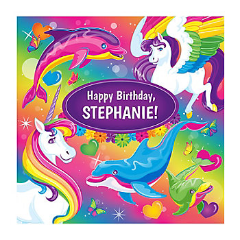 Personalized Rainbow Sparkle Backdrop Banner 