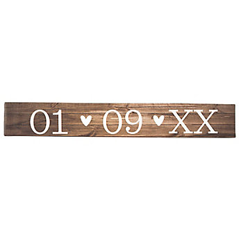 Personalized Rustic Wedding Date Canvas Sign