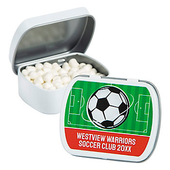 Personalized Soccer Mint Tins - 24 Pc.