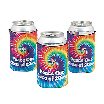 Personalized Tie Dye Can Covers - 12 Pc.