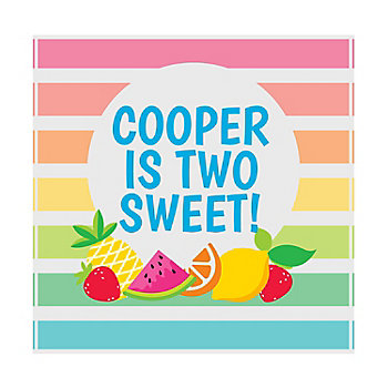 Personalized Tutti Frutti Two-Sweet Backdrop