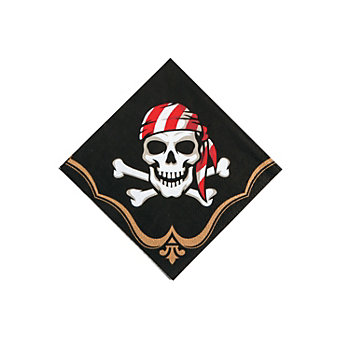 Pirate Paper Beverage Napkins - 16 Pc.
