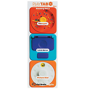 PlayTab Tiles 3-Pack: Bead Sweeper & Peek-a-Boo Sensory Set