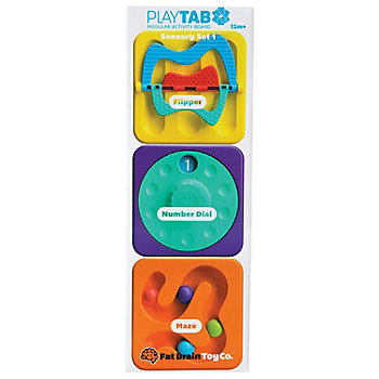 PlayTab Tiles 3-Pack: Flippy, Loopy Beads & Numbers Sensory Set