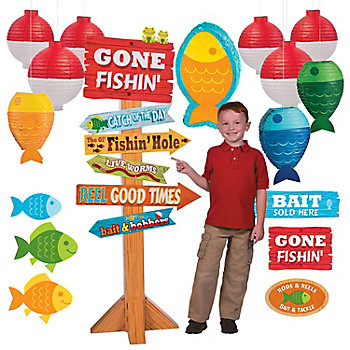 Fishing Birthday Decorations DU20Gone Fishing Party Supplies