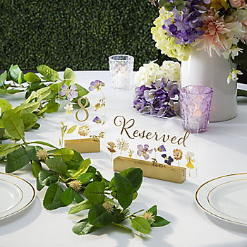 Pressed Flower Reserved Signs - 6 Pc.