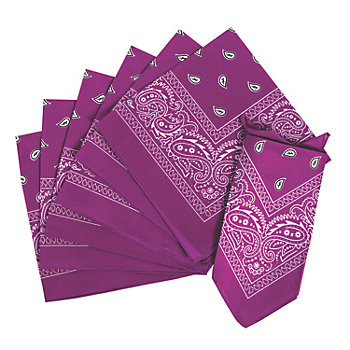 Purple Bandanas - 12 Pc.