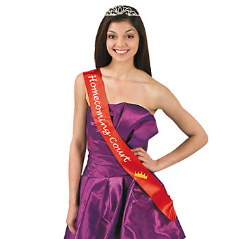 Red Homecoming Court Sash