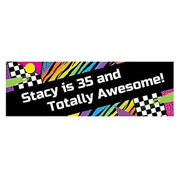 Retro Party Custom Banner