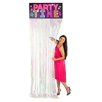 Retro Vibes Disco Door Curtain with Border