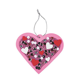 Valentine Heart Charm Bracelet Craft Kit - Makes 12