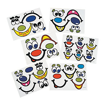 Silly Jack-O’-Lantern Face Sticker Pumpkin Decorations - Makes 36