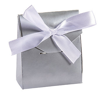 Silver Laser Cut Favor Boxes - 24 Pc.