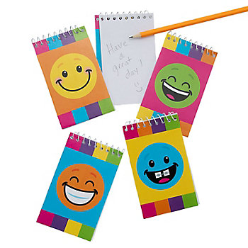 Smile Face Spiral Notepads - 12 Pc.