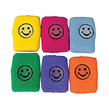 Smile Face Wristbands - 12 Pc.