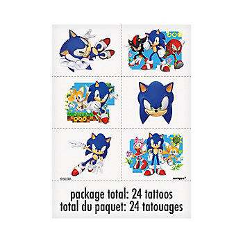 Sonic the Hedgehog™ Paper Temporary Tattoo Sheets - 4 Sheets
