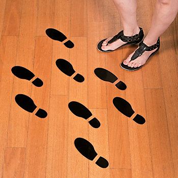 Spy Agents Footprint Floor Decals - 8 Pc.