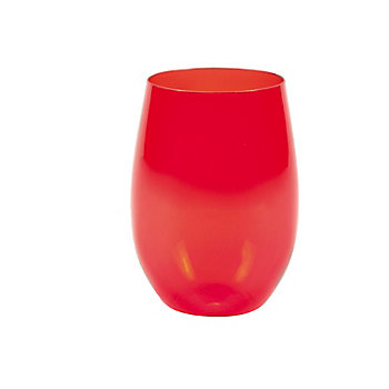 Stemless Plastic Wine Glasses - 12 Ct.
