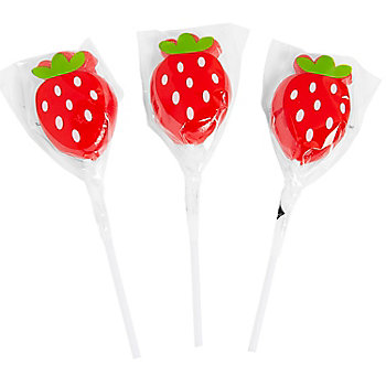 Strawberry Lollipops - 12 Pc.
