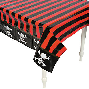 Swashbuckling Pirate Printed Plastic Tablecloth - 1 Pc.