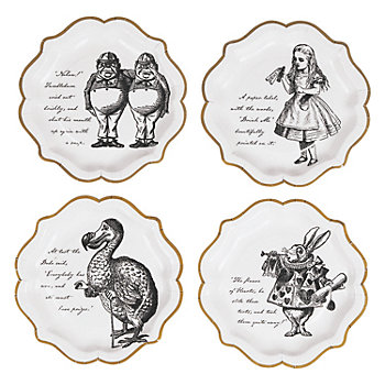 Talking Tables Party Truly Alice Paper Dinner Plates - 8 Ct.