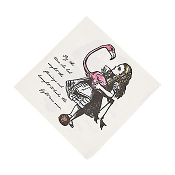 Talking Tables Truly Alice with Flamingo Luncheon Napkins - 20 Pc.