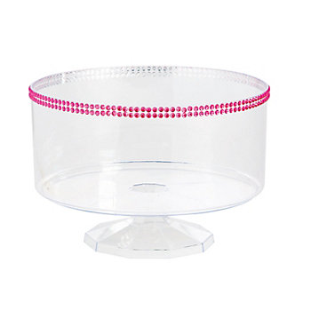 Trifle Containers with Pink Gem Trim -3 Pc. - 3 Pc.