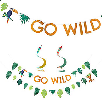 Tropical Party Go Wild Garlands - 2 Pc.