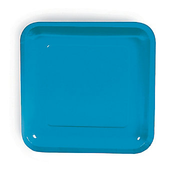 Turquoise Square Paper Dinner Plates - 24 Ct.