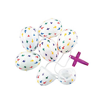 Vibrant Bright Cross-Filled Plastic Easter Eggs - 24 Pc. for Egg Hunts
