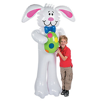 Vibrant Jumbo Inflatable Easter Bunny - 1 Pc. for Festive Celebrations