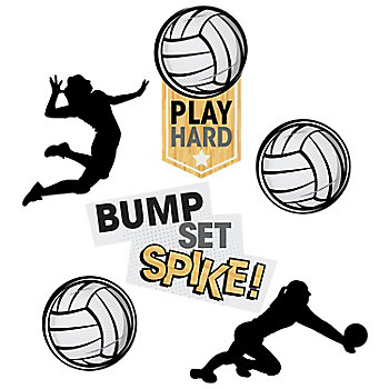 Volleyball Cutouts - 6 Pc.